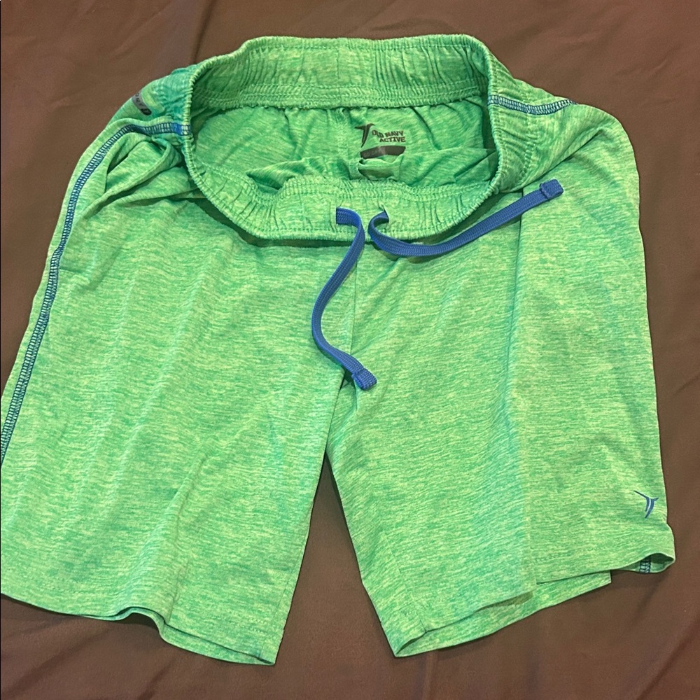 Old Navy Vibrant Green Shorts with Blue Accent